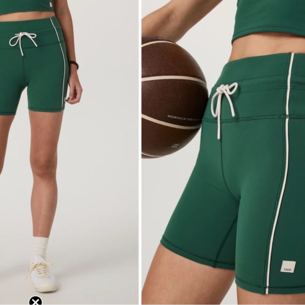 Vuori Forest Green Women's Daily Bike Shorts - Picture 2 of 5